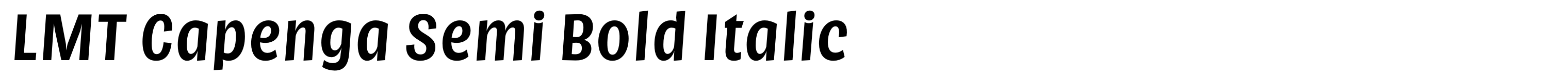 LMT Capenga Semi Bold Italic